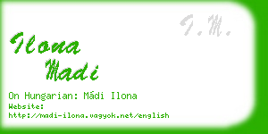 ilona madi business card
